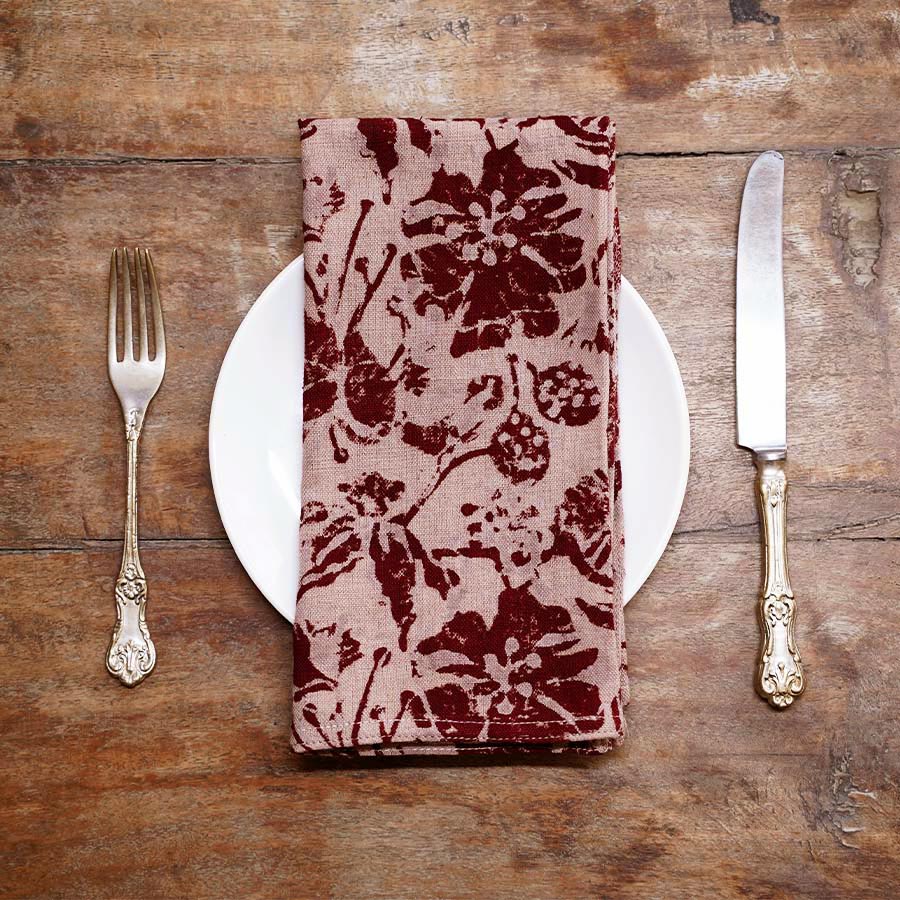 Cotton Napkins - Block Printed - Set of 4
