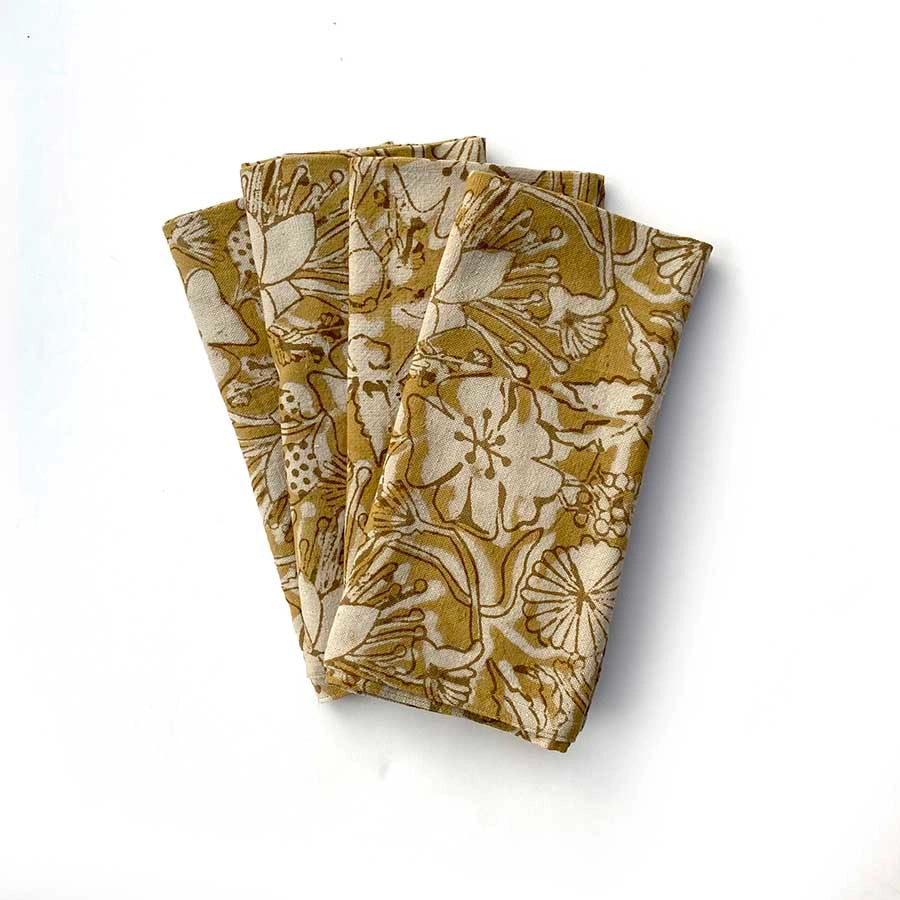 Cotton Napkins - Block Printed - Set of 4