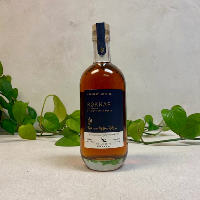 Far North Spirits - Roknar - Cognac Finished Rye Whiskey CLARITY BARREL PICK - Hallock, Minnesota