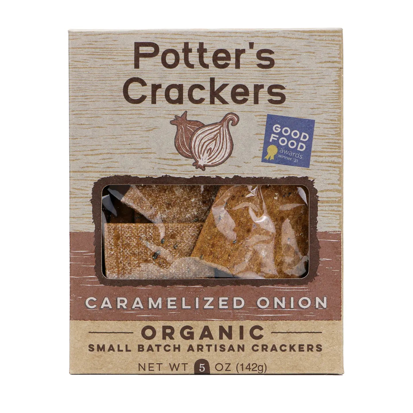 Potter's Crackers - Organic Caramelized Onion Crackers - Wisconsin