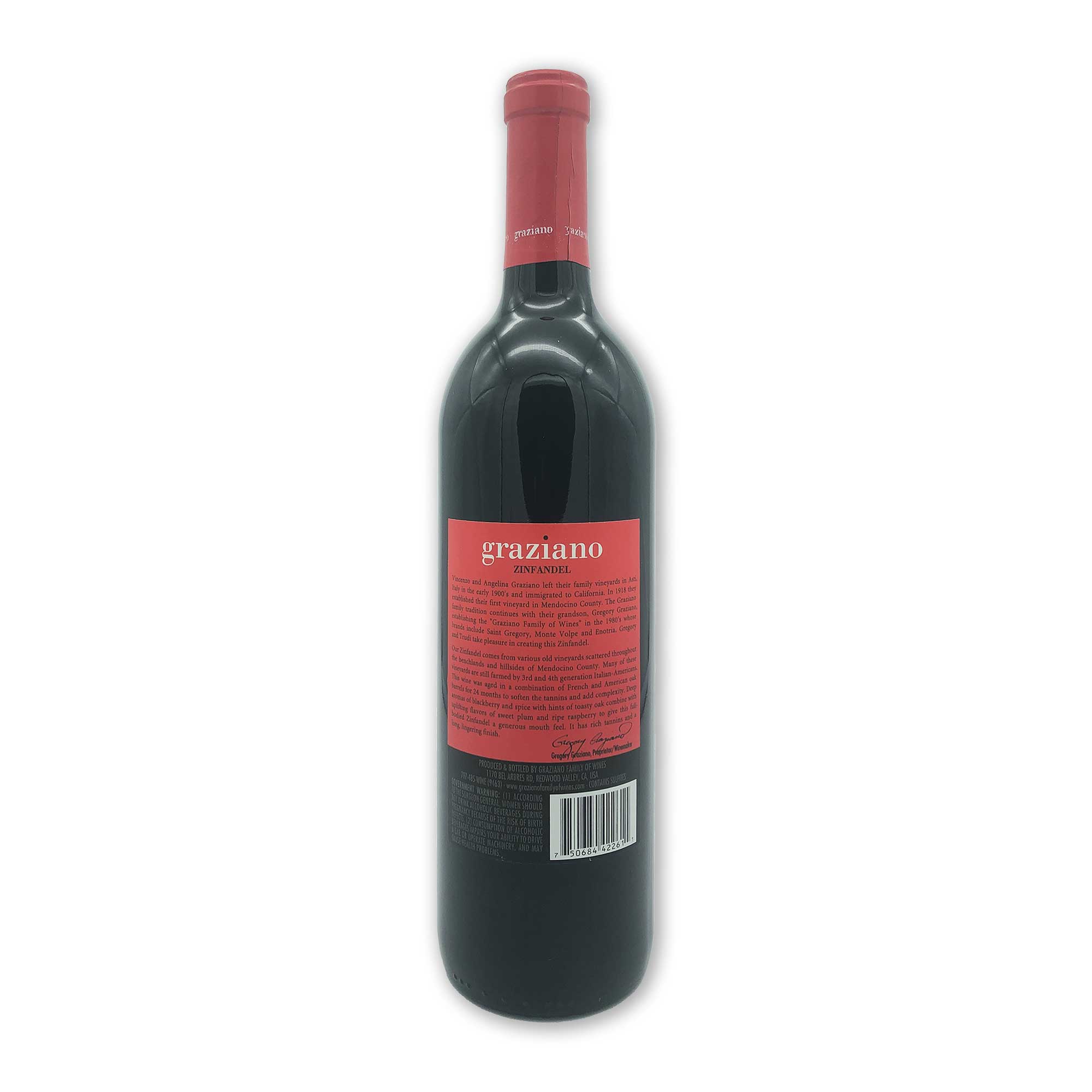 Graziano - Zinfandel - Mendocino County, California